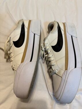 Nike Court Legacy Lift Low White Hemp 10/5 Womens